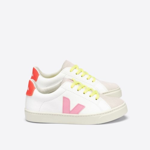 Veja Esplar Lace Chromefree Lasten Kengät Valkoinen/Pinkki (F89H59)